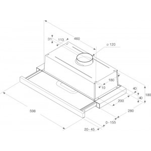 Hota Incorporabila Whirlpool Telescopica Akr Gk Putere De Absorbtie