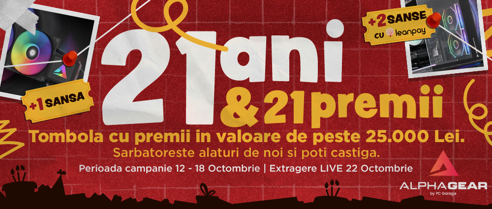 Aniversam 21 ani cu 21 premii senzationale