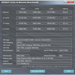 AIDA 64 Extreme 4.30 Cache And Memory Benchmark