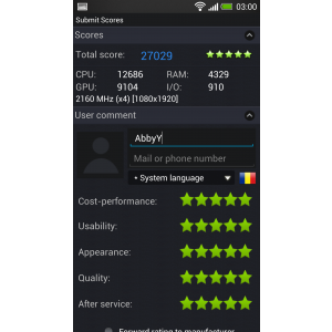 Testele sunt date fara ca aparatul sa fie optimizat. Nu am dat kill aplicatiilor din background...