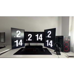 Folosesc acet suport pentru cele 2 monitoare in mod Portrait, da, am 2 bucati.