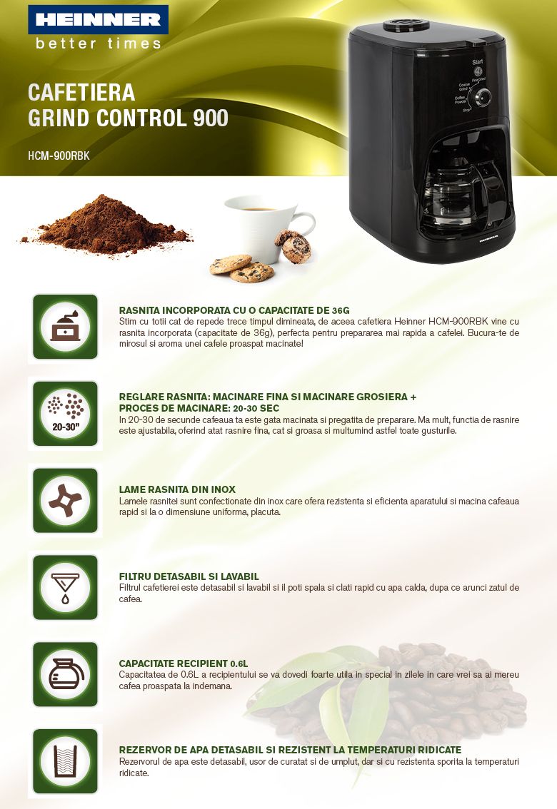 HEINNER Digital Kaffeemaschine - 12 Tassen, Touchscreen, Heiß & Kaltbrühen