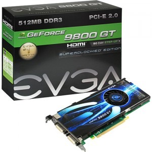 EVGA e-GeForce 9800GT Super Clocked 512MB DDR3 256-bit