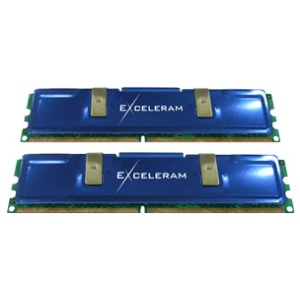 Exceleram 2GB DDR2 800MHz CL4 PC2-6400 Heatsink Blue Dual Channel Kit