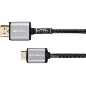 Kruger&Matz HDMI Male - Mini HDMI Male, v1.4, 1.8m, negru