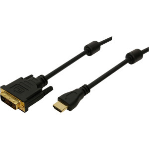 Cablu video Logilink HDMI v1.4 Male - DVI-D Male, 3m, negru