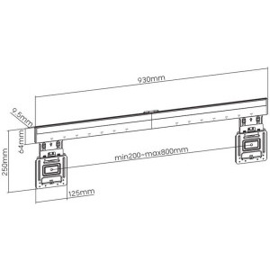 SBOX PLB-1948, 43 - 100 inch, negru