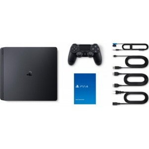 Sony PlayStation 4 Slim 1TB Black + Horizon Zero Dawn + Uncharted 4 + The Last Of Us Remastered