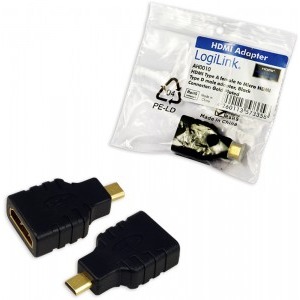 Logilink 1x HDMI Female - 1x Micro HDMI Male, v1.4, negru