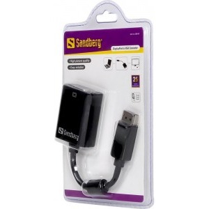 Sandberg 1x DisplayPort Male - 1x VGA Female, negru