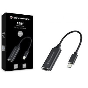 Conceptronic 1x USB-C Male - 1x HDMI Female, Negru