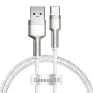 Cablu de date / adaptor Baseus Cafule, USB Male la USB-C Male, 66W, 1 m, White