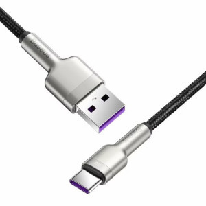 Baseus Cafule, USB Male la USB-C Male, 66W, 1 m, Black