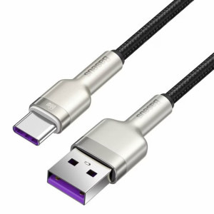 Baseus Cafule, USB Male la USB-C Male, 66W, 1 m, Black