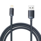 Cablu de date / adaptor Baseus Crystal Shine, USB Male la Lightning Male, 2 m, Black