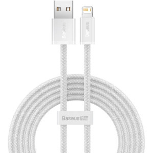Cablu de date / adaptor Baseus Dynamic Series, USB Male la Lightning Male, 1 m, White