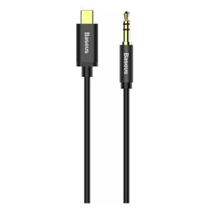 Cablu de date / adaptor Baseus Yiven, USB-C Male la Jack 3.5 mm Male, 1.2 m, Black
