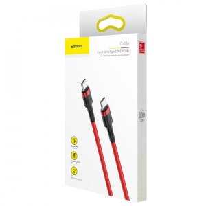 Baseus Cafule, USB-C Male la USB-C Male, 1 m, 60W, Red-Black