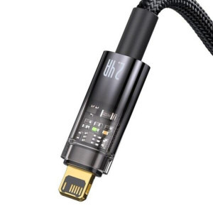 Baseus Explorer, USB Male la Lightning Male, 1 m, Black