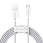 Cablu de date / adaptor Baseus Superior, USB Male la USB-C Male, 2 m, White