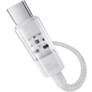 Baseus Gem, USB Male la USB-C Male, 1 m, White