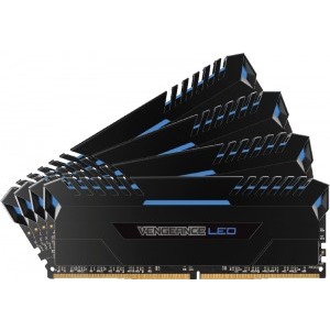 Corsair Vengeance Blue LED 64GB DDR4 3000MHz CL15 Quad Channel Kit