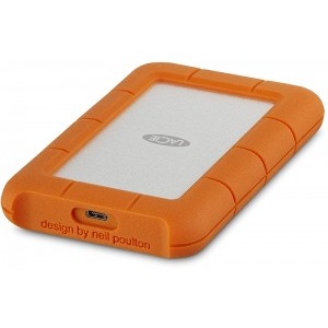 LaCie Rugged, USB-C, 2.5 inch, 2TB, Orange