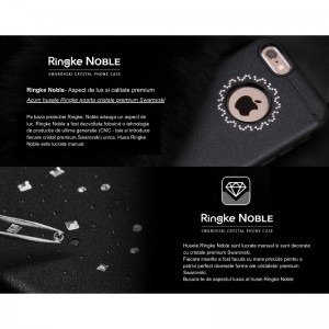 Ringke Protectie pentru spate Noble Swaroski Sun Fusion Crysta negru fumuriu pentru Apple iPhone 6 Plus si 6S Plus