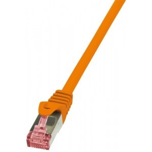 Cablu retea Logilink PrimeLine CAT6a Patch Cable S/FTP 10G 0.25m orange