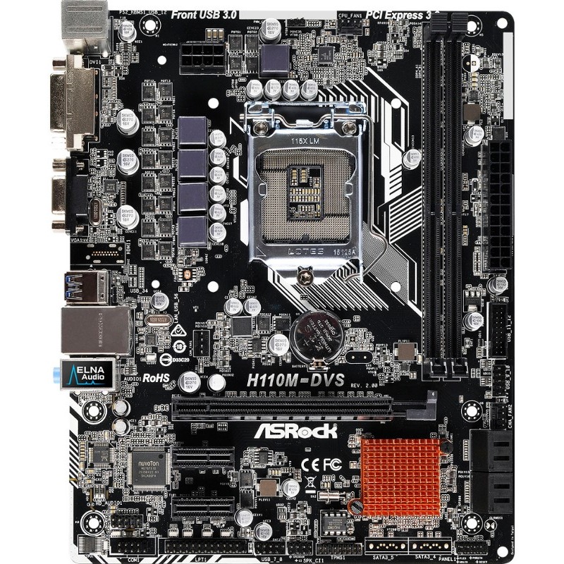 Asrock h110m dvs подключение