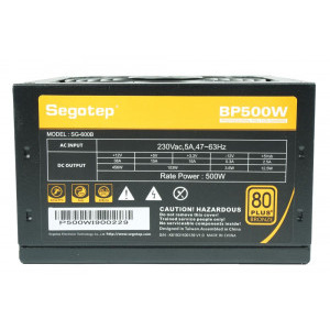Segotep SG-600B, 80+ Bronze, 500W