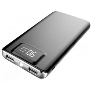 Hame P45, 10000 mAh, 2x USB, 2.1A, Afisaj LCD, Black