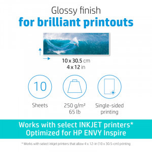 HP Advanced Photo Glossy 10.1 x 30.5 cm (4 x 12 inch) 10 coli