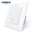 Termostat Livolo Pentru sisteme de incalzire electrice, Alb