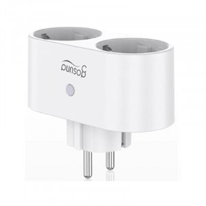 Gosund Priza smart dubla SP211, Control prin aplicatie, Programare si timer, 3680 W, 16 A