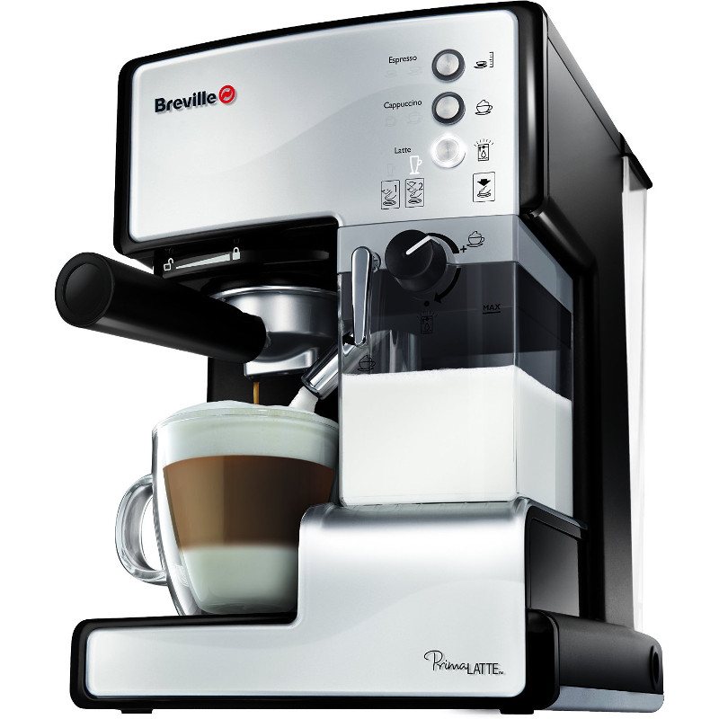 Espressor de cafea Breville Prima Latte VCF045X, argintiu, 1050W, 15bar, 1.5L