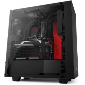 NZXT S340 Elite Matte Black Red