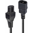 Cablu componente LINDY IEC 320 C14 Male - IEC 320 C15 Female, 2m, negru