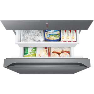 Samsung RF50C510ES9/EO, 496 L, Clasa E, Full No Frost, Twin Cooling Plus, Digital Inverter, Touch control, Dozator gheata, Control electronic, 177 cm, Inox
