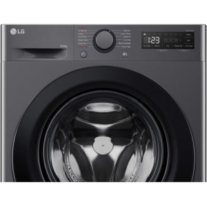 LG F4DR509SBM, Spalare 9 kg, Uscare 6 kg, 1400 RPM, Clasa B, Direct Drive, TurboWash, Negru