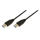 Cablu periferice Logilink USB 3.0 Male tip A - USB 3.0 Male tip A, 1m, Negru