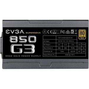 EVGA SuperNOVA G3, 80+ Gold, 850W