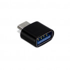 Cablu de date / adaptor Inter-Tech USB 2.0 Female la USB-C Male, OTG, Black