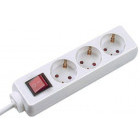 Priza/prelungitor Bachmann Selly I 3x Schuko, 3m, White