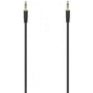 Cablu audio Hama Jack 3.5 mm Male - Jack 3.5 mm Male 1m, negru