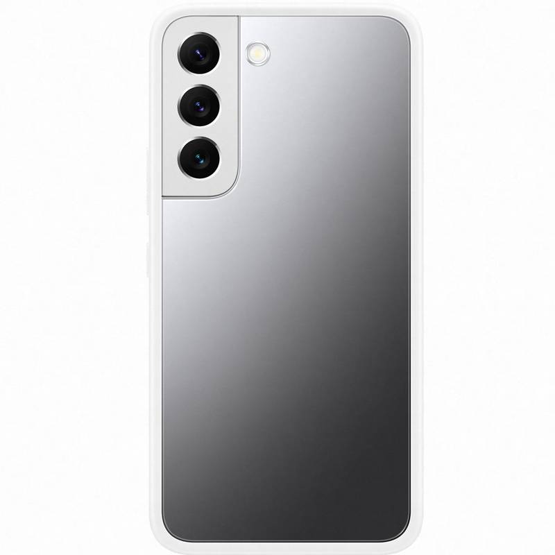 Samsung Protectie pentru spate Frame Cover White pentru Galaxy S22
