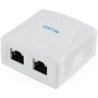 Accesoriu retea Gembird Priza dubla RJ45 pentru cablu FTP CAT5e