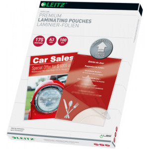 Leitz Laminator UDT Folie pentru laminare la cald, A3, 175 microni, 100buc/Set