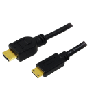 Cablu video Logilink HDMI Male - Mini HDMI Male, 1.5m, negru