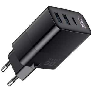 Havit UCLE001, 2x USB, 1x USB-C, 30W, Black